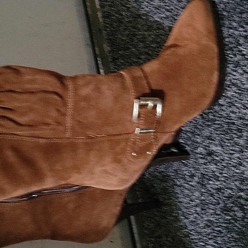 Michael Kors knee high suede  toffee colored boots